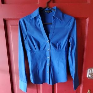 Vibrant Blue button down shirt